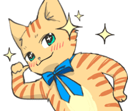 Brown tabby cat Mol sticker #7432057