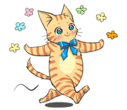 Brown tabby cat Mol sticker #7432061
