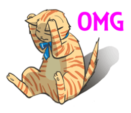 Brown tabby cat Mol sticker #7432064