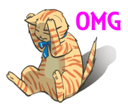 Brown tabby cat Mol sticker #7432064