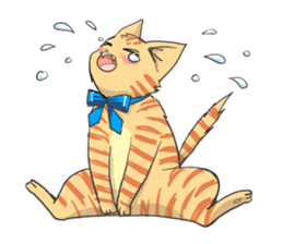 Brown tabby cat Mol sticker #7432066