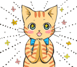 Brown tabby cat Mol sticker #7432069