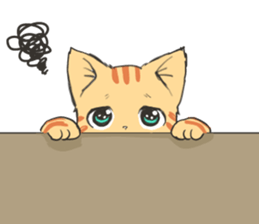 Brown tabby cat Mol sticker #7432074