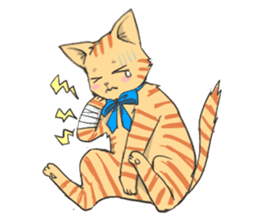 Brown tabby cat Mol sticker #7432078