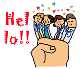 Intern @ in the hand of merci sticker #7432404