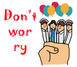 Intern @ in the hand of merci sticker #7432406