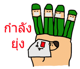 Intern @ in the hand of merci sticker #7432411