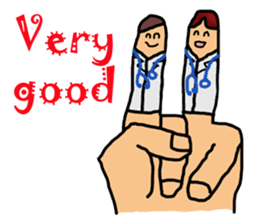 Intern @ in the hand of merci sticker #7432435