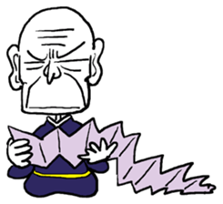 funky old man sticker #7433457