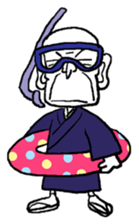 funky old man sticker #7433480