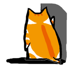 my fat cat family Fat. sticker #7433856