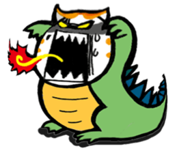 my fat cat family Fat. sticker #7433880