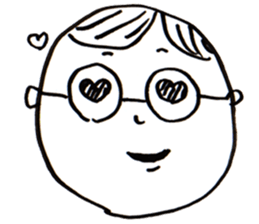 A Man Wearing Glasses 2. sticker #7434896