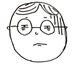 A Man Wearing Glasses 2. sticker #7434897