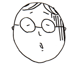 A Man Wearing Glasses 2. sticker #7434898