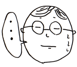 A Man Wearing Glasses 2. sticker #7434908