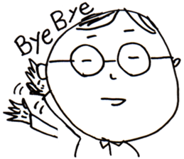 A Man Wearing Glasses 2. sticker #7434918