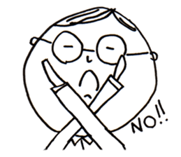 A Man Wearing Glasses 2. sticker #7434921