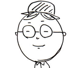 A Man Wearing Glasses 2. sticker #7434927