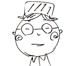 A Man Wearing Glasses 2. sticker #7434929