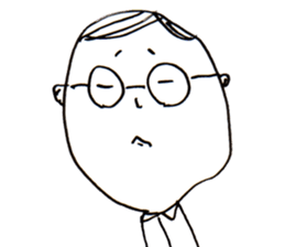 A Man Wearing Glasses 2. sticker #7434930