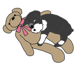 BLUE puppy of Schnauzer.[English ver.] sticker #7435137