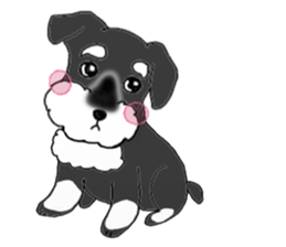 BLUE puppy of Schnauzer.[English ver.] sticker #7435143