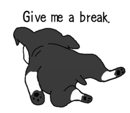 BLUE puppy of Schnauzer.[English ver.] sticker #7435149