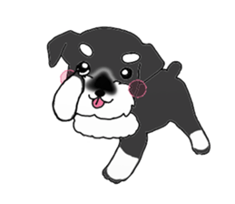 BLUE puppy of Schnauzer.[English ver.] sticker #7435153