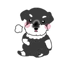 BLUE puppy of Schnauzer.[English ver.] sticker #7435160