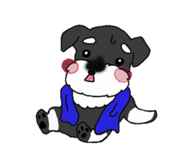 BLUE puppy of Schnauzer.[English ver.] sticker #7435163