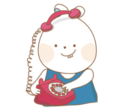 Chubby rabbit & carrot sticker #7435333