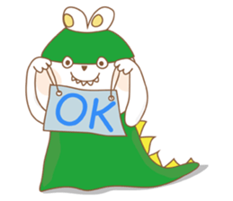 Chubby rabbit & carrot sticker #7435334