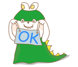 Chubby rabbit & carrot sticker #7435334