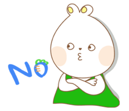 Chubby rabbit & carrot sticker #7435335