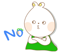 Chubby rabbit & carrot sticker #7435335