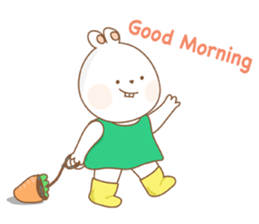 Chubby rabbit & carrot sticker #7435340