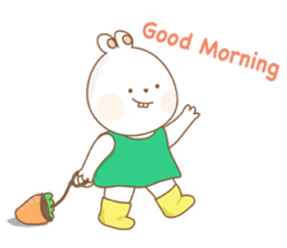 Chubby rabbit & carrot sticker #7435340