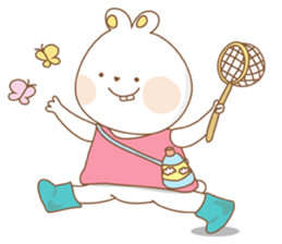 Chubby rabbit & carrot sticker #7435341