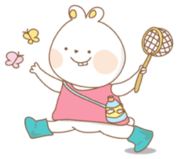 Chubby rabbit & carrot sticker #7435341