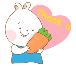 Chubby rabbit & carrot sticker #7435343