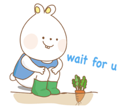 Chubby rabbit & carrot sticker #7435345