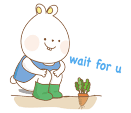 Chubby rabbit & carrot sticker #7435345