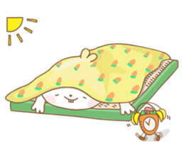 Chubby rabbit & carrot sticker #7435347