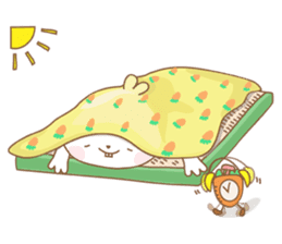 Chubby rabbit & carrot sticker #7435347