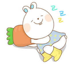 Chubby rabbit & carrot sticker #7435351