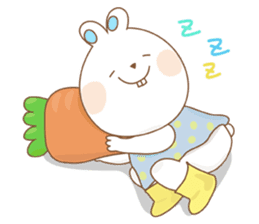 Chubby rabbit & carrot sticker #7435351