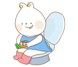 Chubby rabbit & carrot sticker #7435354