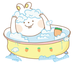 Chubby rabbit & carrot sticker #7435355