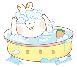 Chubby rabbit & carrot sticker #7435355